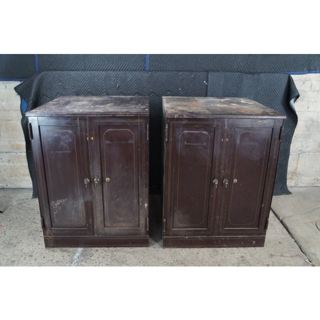 Antique NCR National Cash Register Industrial Iron Steel Safe Cabinets For Sale - Image 12 of 18