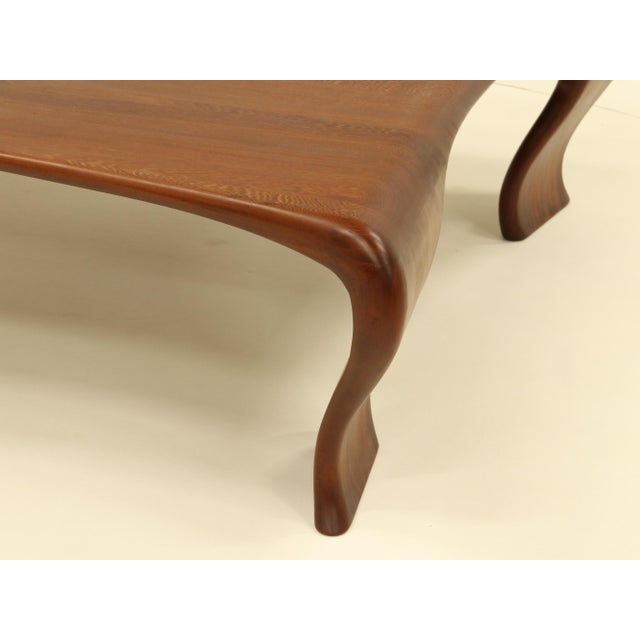 Vintage Coffee Table in Iroko by Marc Van Rampelberg, 1980s For Sale - Image 7 of 18