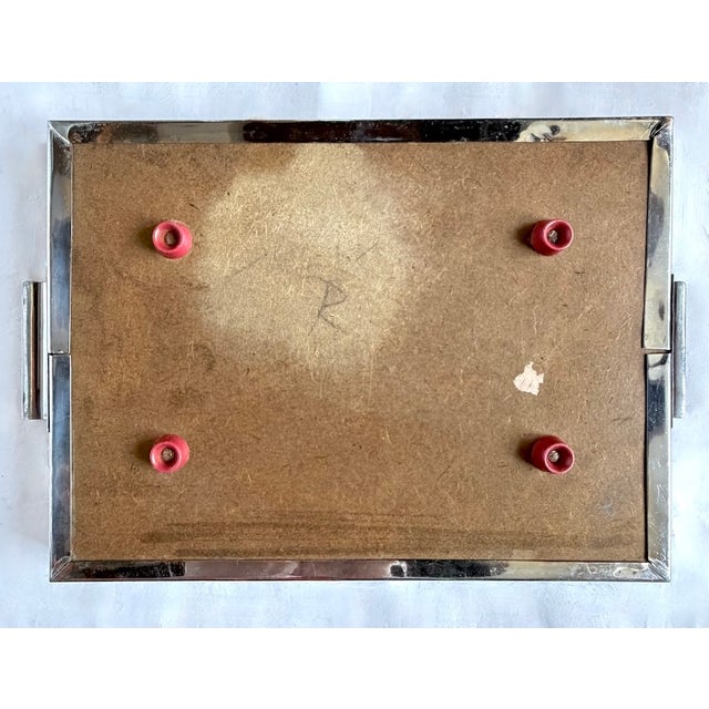 Vintage Art Deco Stylized Floral Serving Tray For Sale In Atlanta - Image 6 of 7