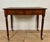 Antique English Style Wooden Writing Table with Leather Top and Drawers, 1930s For Sale - Image 9 of 14