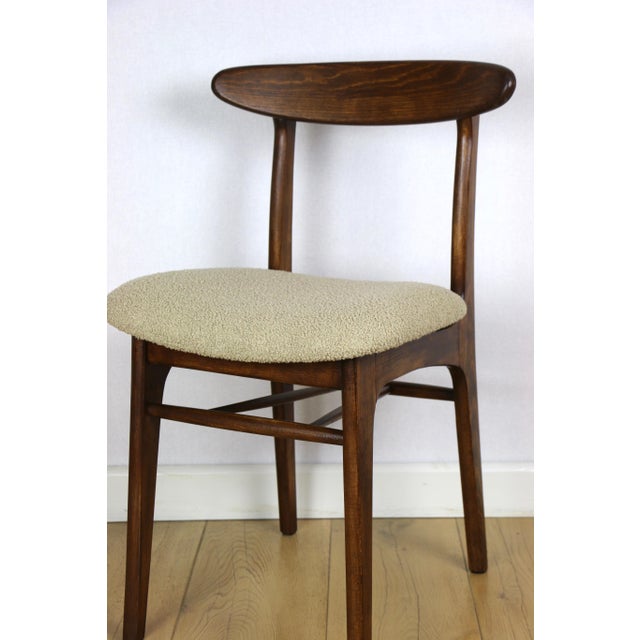 Vintage Beige Boucle Chairs from Rajmund Hałas, 1970s, Set of 3 For Sale - Image 10 of 18