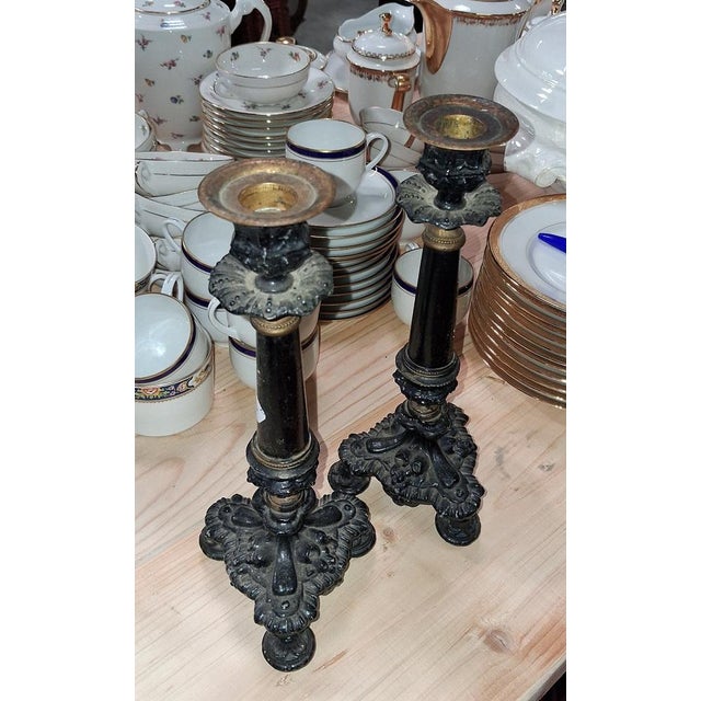 Napoleon III Candlesticks, Set of 2 For Sale - Image 3 of 5