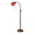 Mid Century Modern Atomic Age Tall Gooseneck Floor Lamp With Brass Toned Base For Sale
