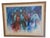 Large oil painting on canvas is depicting a horse race in impressionist style, C.1970 . Painting is signed by Hilda Rindom...