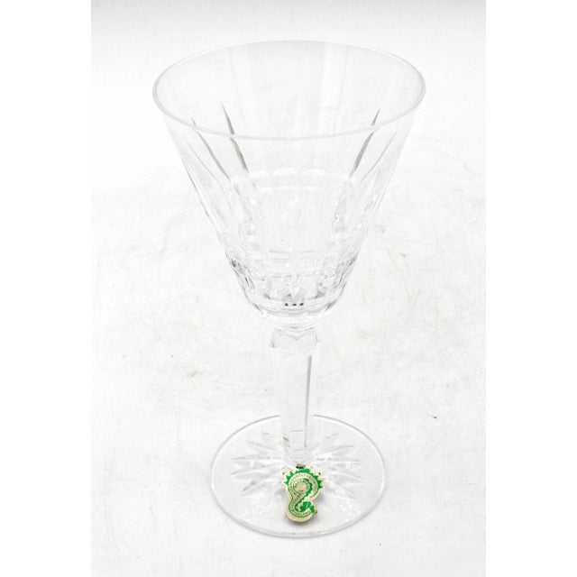 Circa 1970 set of 6 Glenmore by Waterford white wine glasses. Used once & stored, one owner. Retain labels. 6.25" h.,...