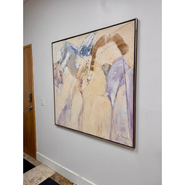 Abstract Expressionism 1980s Juan Sánchez Signed Abstract Expressionist Painting For Sale - Image 3 of 11