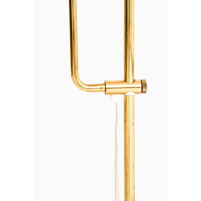 Floor Lamps in Brass and Original Lamp Shades from Bergboms, 1970s, Set of 2 For Sale - Image 6 of 9