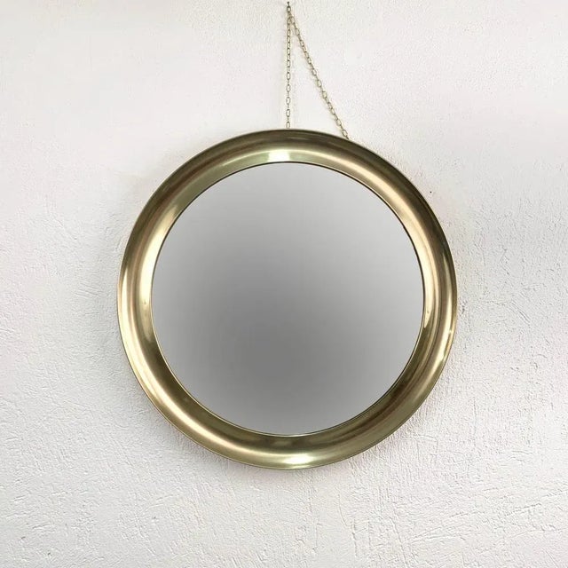 1960s Mid-Century Italian Brass Narciso Mirror by Sergio Mazza for Artemide, 1960s For Sale - Image 5 of 18