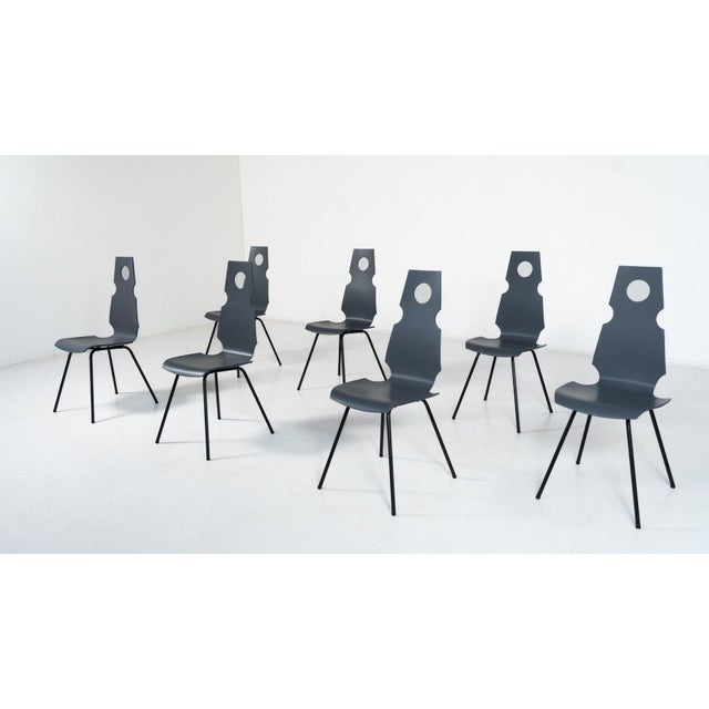 Mid-Century Chairs frpm Theo Häberli, Switzerland, 1960s, Set of 7 For Sale - Image 4 of 12