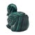 Late 20th Century Hand-Carved Natural Malachite Duck Figurine For Sale - Image 5 of 12