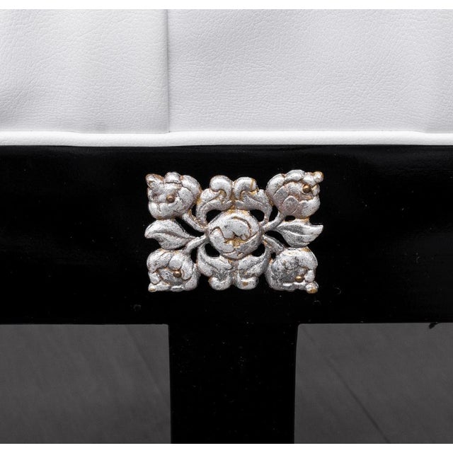 Hollywood Glam White Faux Leather Tufted Bench Chairish