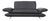 Gavin 117 Leather Two-Seater Rossini Sofa in Black Anthracite with Manual Function from Koinor For Sale