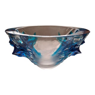 Vintage Lalique “Haiti” Mid-20th Century Tapered Ovoid Vessel For Sale