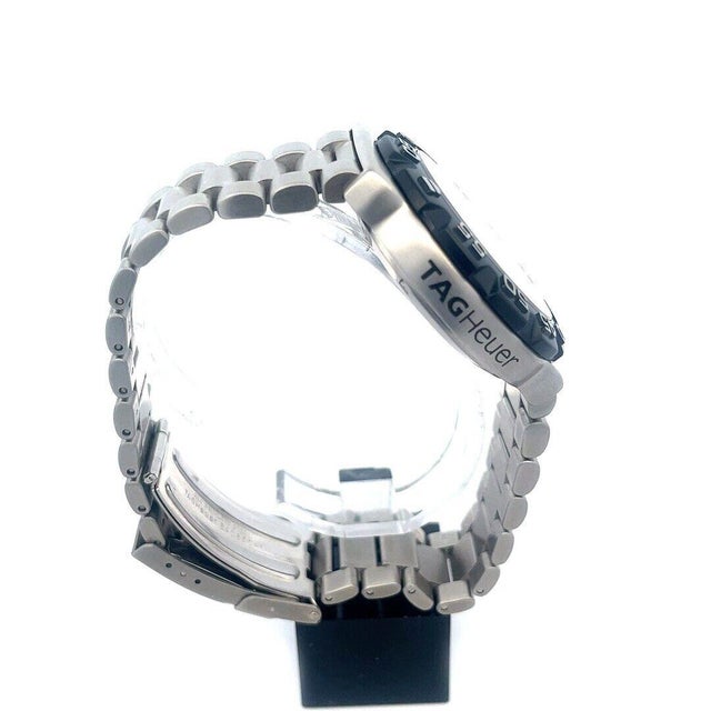 6718 Tag Heuer Formula 1 Men's Watch Steel Wah111B 41mm Date Silver Dial For Sale In Miami - Image 6 of 8