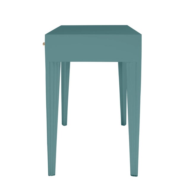 Chinoiserie David Francis Furniture for Chairish Sedona Desk, Aegean Teal For Sale - Image 3 of 4