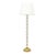 Vintage Italian Glass Sphere and Brass Floor Lamp For Sale