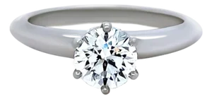 Tiffany & Co Platinum Diamond Engagement Ring 0.85ct, Size 5.25