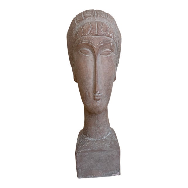Rare Modigliani’s Tête De Femme by Austin Productions 1961 Sculptural Bust For Sale