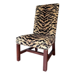Ralph Lauren High Back Tiger Dining Accent Chair For Sale