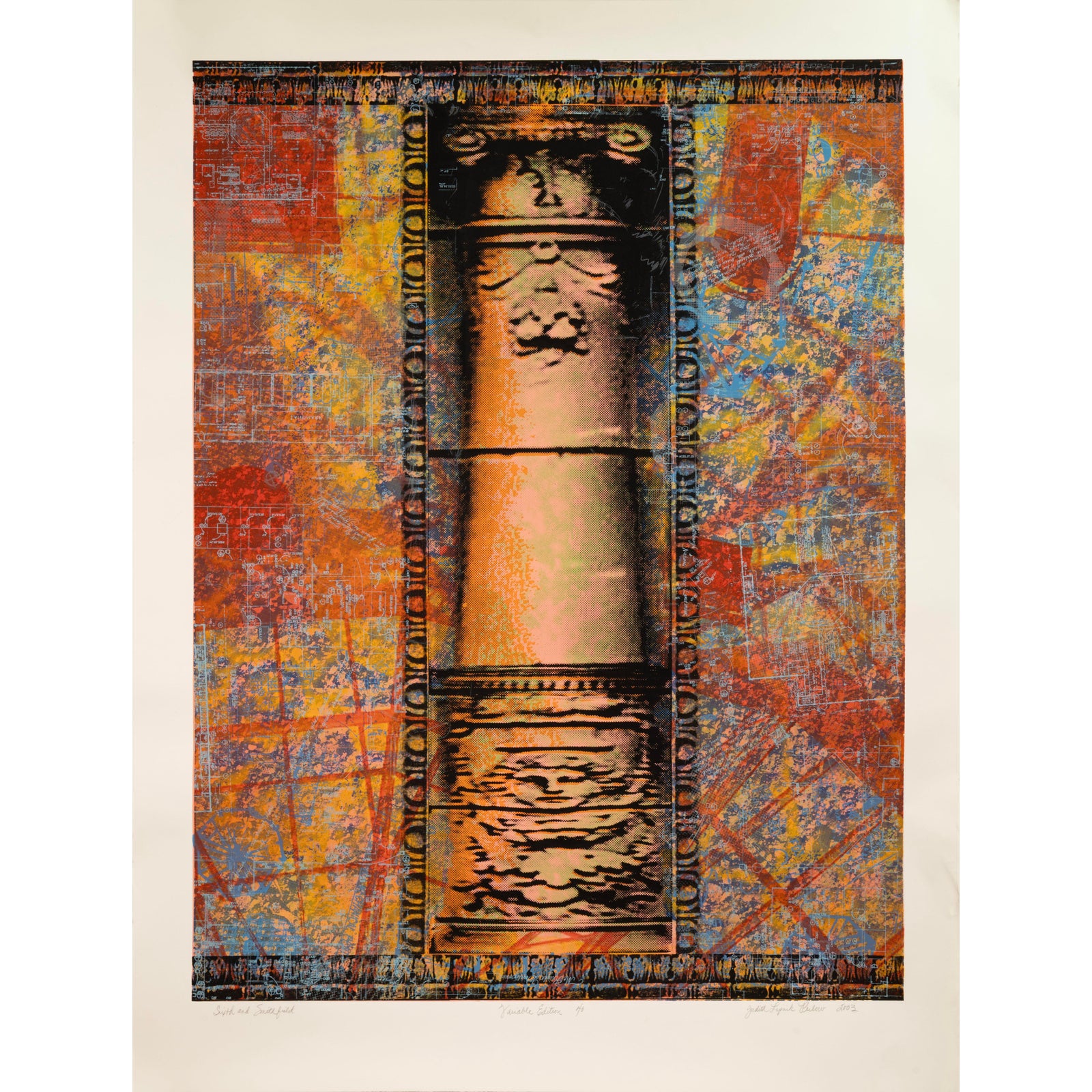 Judith Lipnik Perlow Column Series (Large Iv) 2003 Signed Serigraph on ...