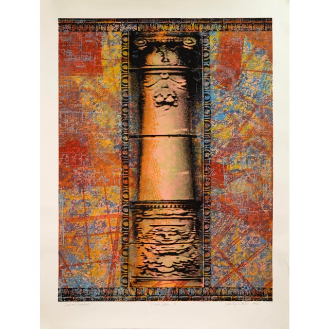 Judith Lipnik Perlow Column Series (Large Iv) 2003 Signed Serigraph on Paper For Sale