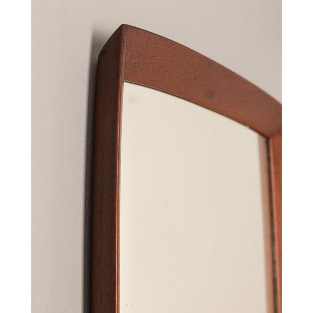 1960s Vintage Danish Square Mirror in Teak, 1960s For Sale - Image 5 of 7