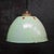 Vintage industrial pendant made of green enamel with brass top. white interior and frosted glass E27 / E26 Up to 250V...
