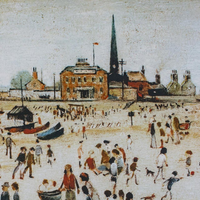 Paper 1990's Vintage Print Ls Lowry at the Seaside For Sale - Image 7 of 9
