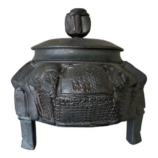 80's Kanchis Brutalist Sculptural Art Pottery Vase For Sale