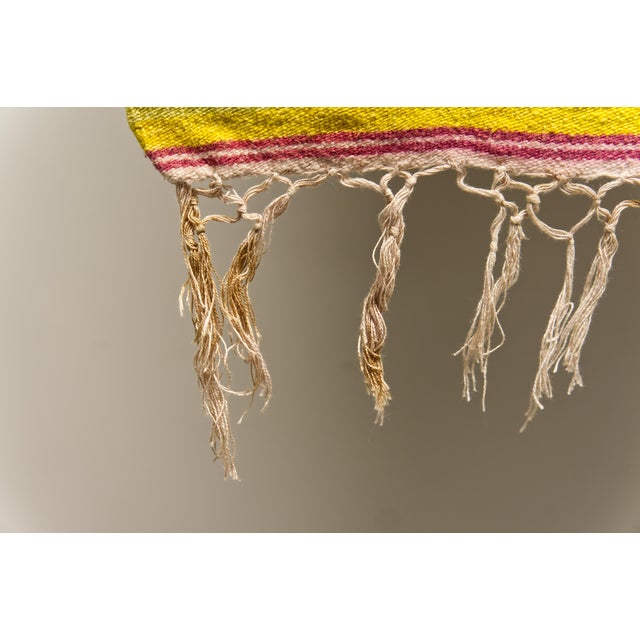 Rustic Mid Twentieth Century Southwest Style Small Hand Loomed Wool Sarape For Sale - Image 3 of 7