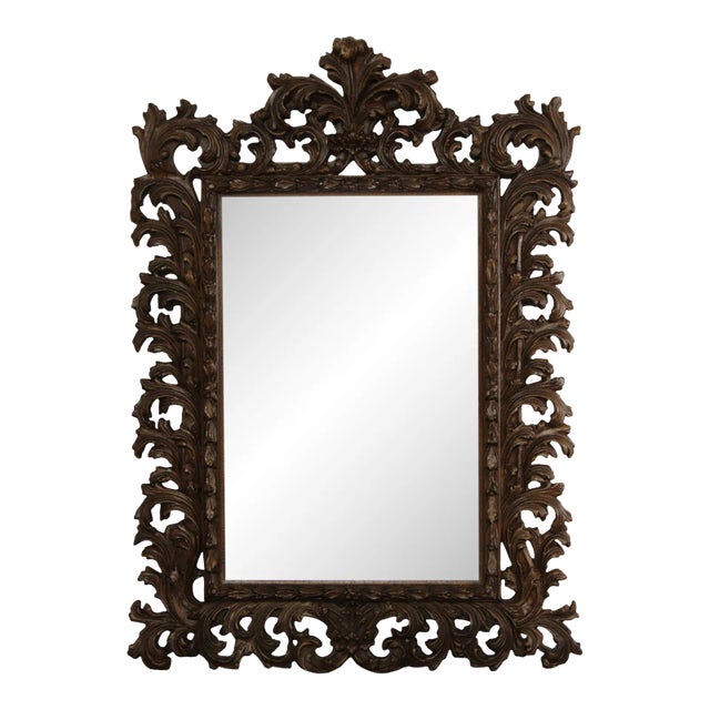 Timeless Reflections Rococo Style Carved Wall Mirror For Sale