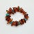 A gorgeous Boho Chic polished natural Baltic Amber nuggets bracelet. There are also a handful of faux turquoise nuggets...