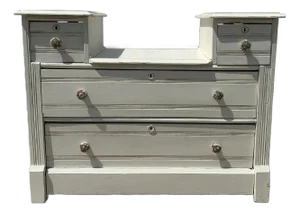 Antique Dresser Vanity Chest Storage Drawers Buffet Table Chalk Paint