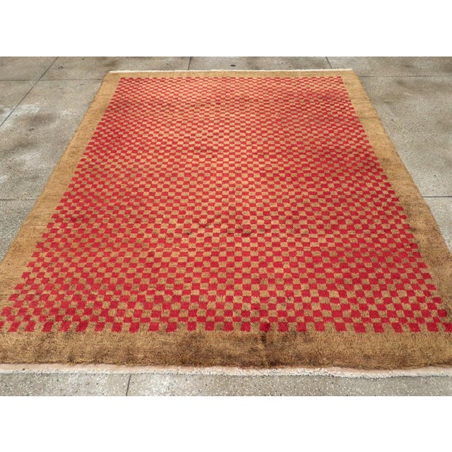 Mid 20th Century Galerie Shabab Collection Mid-20th Century Turkish Anatolian Art Deco Carpet For Sale - Image 5 of 10