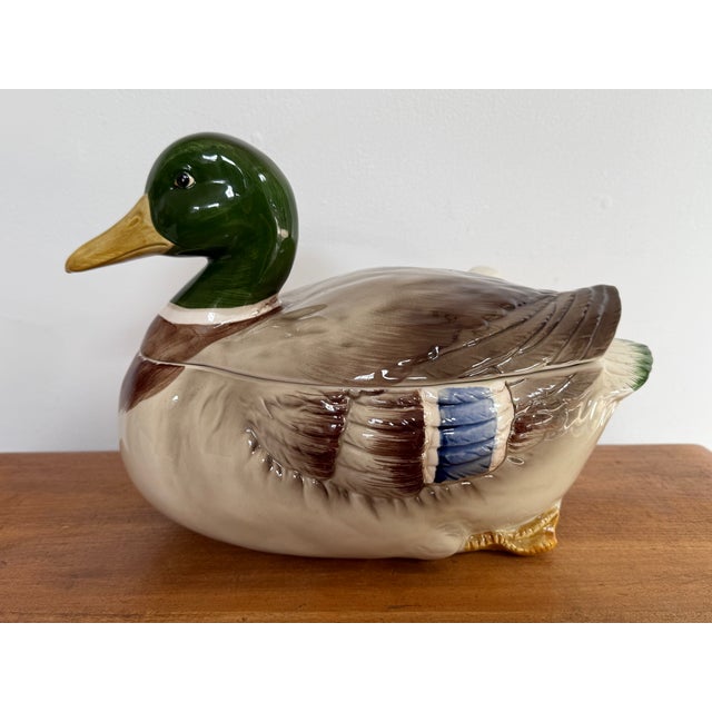 Otagiri Company 1980s Mallard Duck Soup Tureen With Ladle For Sale - Image 4 of 12