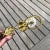 1920s Art Nouveau Gold Brass Porcelain Floral Drapery Tie Backs- a Pair For Sale - Image 9 of 10