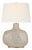 Kelly Wearstler by Visual Comfort Signature Beton Medium Table Lamp in Antiqued White with Linen Shade For Sale