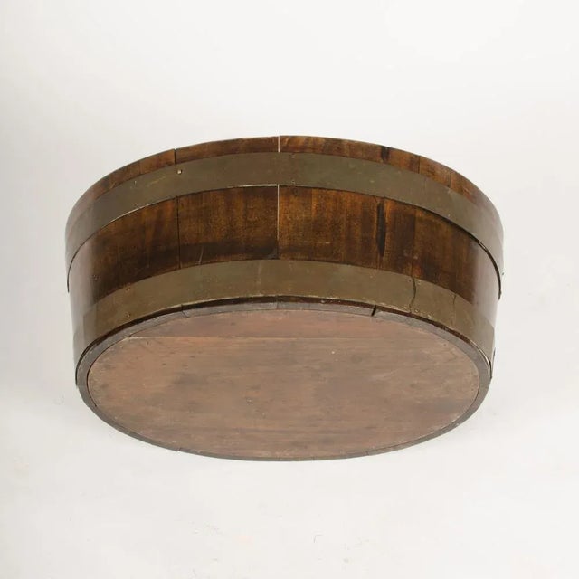 Late 19th Century English Oval Oak & Brass Planter, C. 1870. For Sale - Image 5 of 10