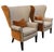 This Pair of vintage Ralph Lauren Kerry wing chairs has been recently reupholstered in a sumptuously gorgeous neutral...