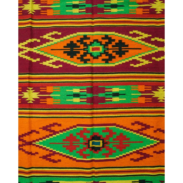 Vintage Wool Flatweave Rug, 1970s For Sale - Image 9 of 10