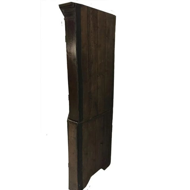 Early 19th Century Dutch Oak 2-Part Corner Cupboard For Sale - Image 6 of 8