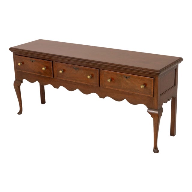 American Vintage Queen Anne Style Walnut Sideboard For Sale
