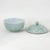 Chinese Vintage Chinese Celadon Green Lotus Flower Carved Porcelain Covered Bowl For Sale - Image 3 of 13