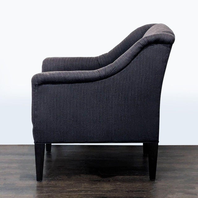Modern McCreary Modern Lounge Chair – Dark Gray Upholstered Armchair For Sale - Image 3 of 8