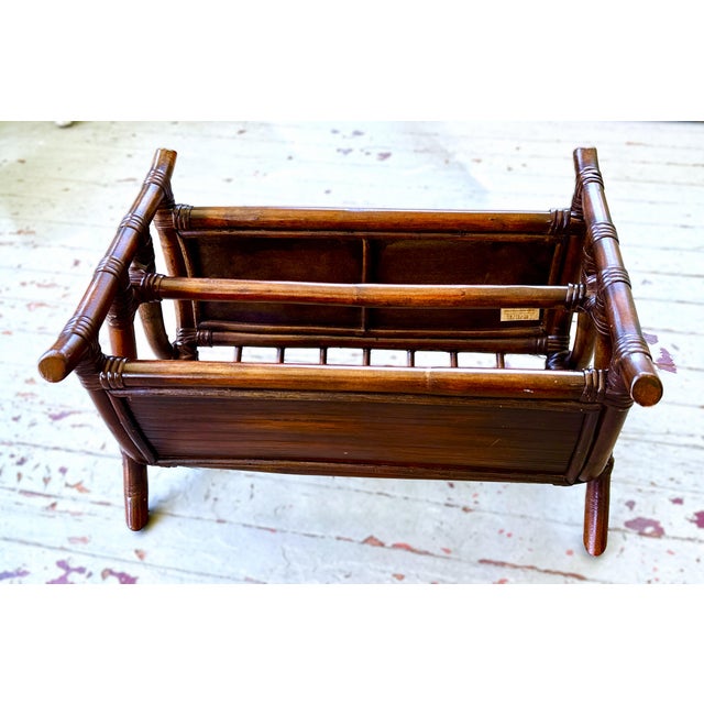 Vintage Bamboo Magazine Rack For Sale - Image 10 of 10