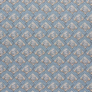 Schumacher Blair Silk Epingle Fabric in Worcester Blue For Sale