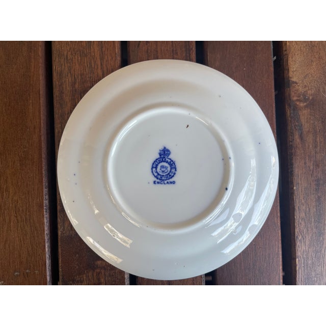 English Antique English Royal Worcester Blue Ivy Pattern Desert Plate For Sale - Image 3 of 3