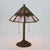 Antique Bradley & Hubbard School Arts & Crafts 8 Panel Slag Glass Lamp C1920 For Sale - Image 10 of 18