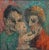 Portraiture Vintage Expressionist Oil Painting on Canvas of a Family, Circa 1940, Artist Signed Irwin Lefcourt For Sale - Image 3 of 11