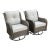 Outdoor Porch Glider Swivel Chairs, Pair For Sale